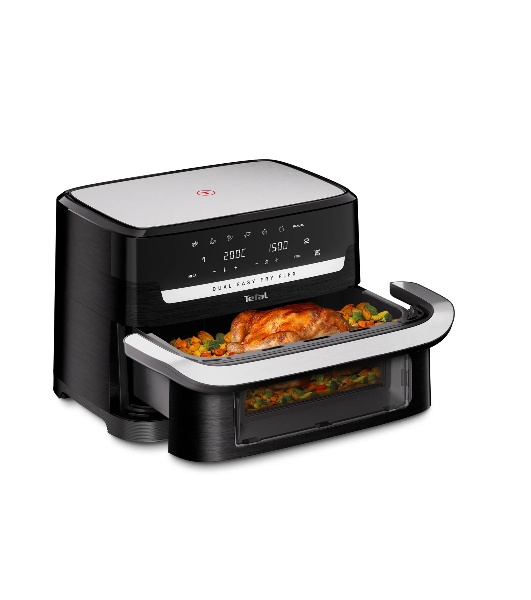 Аэрогриль Tefal Dual Easy Fry Flex EY9228E0 черный, 2700 Вт, 9 л, сенсор, 6 программ