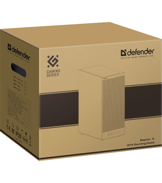 Компьютерный корпус Defender RaptorX черный, ATX, USB3.0, w/o fans