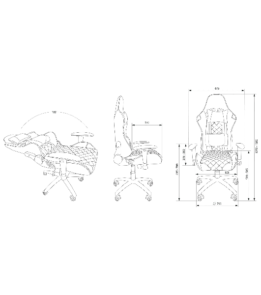 Кресло Cactus CS-CHR-030BL черный, экокожа, подголовник