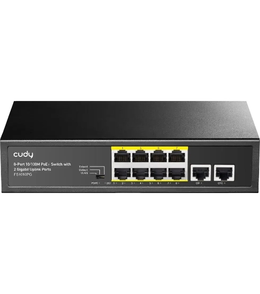 Коммутатор Cudy FS1010PG, 8×100 Мбит/с, 2×1 Гбит/с