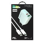 Сетевое зарядное устройство MORE CHOICE NC61a белый - 1USB+1USB-C 3.0A PD 20W+QC3.0 быстрая зарядка для Type-C, фото2