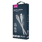 Кабель OLMIO PD100, Type-C - Type-C, PD 100W, USB2.0, 1.2м, тканевая оплетка, белый, фото2