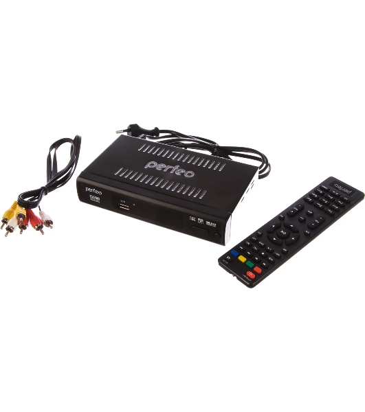 Приставка Perfeo (PF-A4412) LEADER DVB-T2/C для цифр.TV, Wi-Fi, IPTV, HDMI, 2 USB, DolbyDigital, пульт ДУ