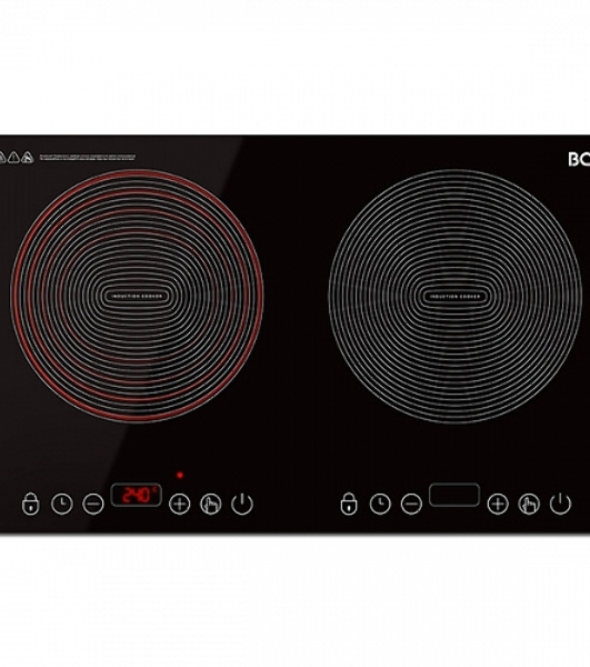 Плита настольная электрическая BQ HP105W черный, 3.5 кВт, индукция, конфорки - 2, стеклокерамика, сенсор