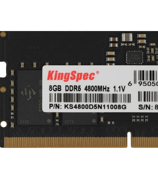 Оперативная память KingSpec DDR5, 8Gb (1x8 GB), 4800 MHz, CL40, SO-DIMM