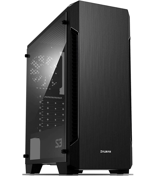 Компьютерный корпус MidiTower Zalman S3 TEMPERED GLASS WINDOW black