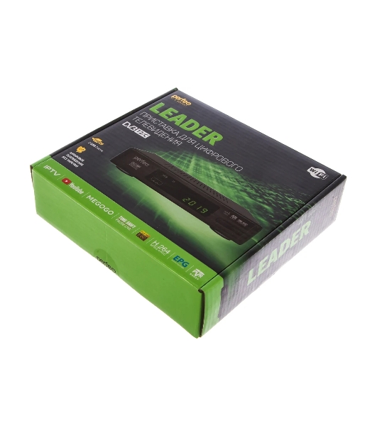 Приставка Perfeo (PF-A4412) LEADER DVB-T2/C для цифр.TV, Wi-Fi, IPTV, HDMI, 2 USB, DolbyDigital, пульт ДУ