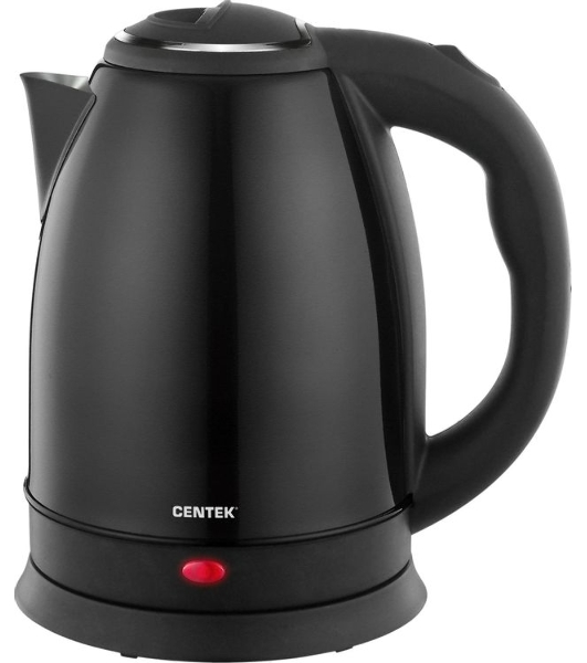 Электрочайник Centek CT-1068 черный, 2.0 л, 2000 Вт, скрытый нагревательный элемент