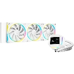 Система жидкостного охлаждения Deepcool LM360 WH ARGb Soc-AM5/AM4/1200/1700/1851 белый 4-pin 19-36dB Al LCD 250W 1729gr Ret (R-LM360-WHDMMC-1), фото 1