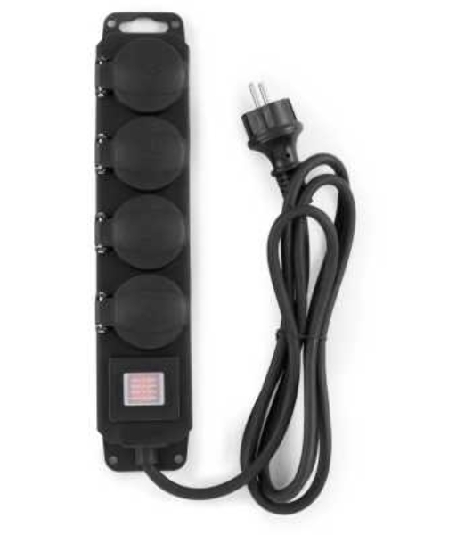 Сетевой фильтр Buro 400MDP-3-B 3 м, 4 розетки, черный, коробка