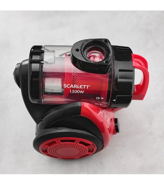Пылесос Scarlett SC-VC80C11 красный/черный, 320/1500 Вт, уборка сухая, пылесборник контейнер 1.5 л