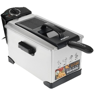 Фритюрница Centek CT-1431 серебристый, 1800 Вт, 3.5 л, 1 кг, антипригарное покрытие