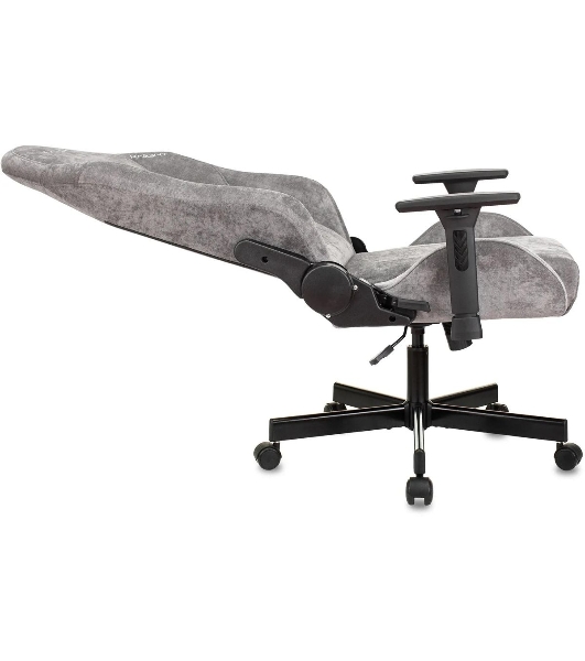 Кресло Бюрократ Knight N1 Fabric серый, ткань, 120 кг, механизм качания