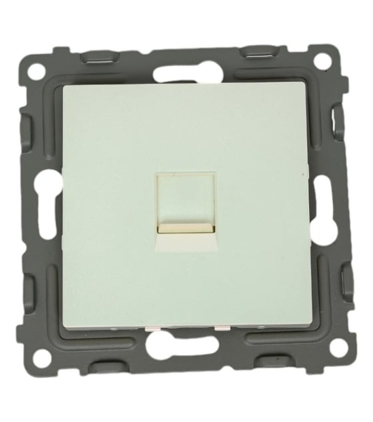 Розетка компьютерная 1-м TOKOV ELECTRIC СП Pixel RJ45 кат.5E механизм перламутр.