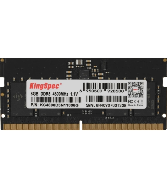 Оперативная память KingSpec DDR5, 8Gb (1x8 GB), 4800 MHz, CL40, SO-DIMM