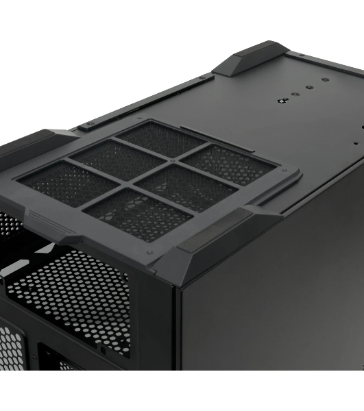 Компьютерный корпус без блока питания HSPD F711-TGbK, Panoramic Full Tower, Black, TG, 0.7 SPCC, no fans ATX, mATX, mITX 190/420/280мм 2x2.5', 2x3.5', 7xPCI 1xUSB-A 3.0, 1xUSB-C 445x235x475мм