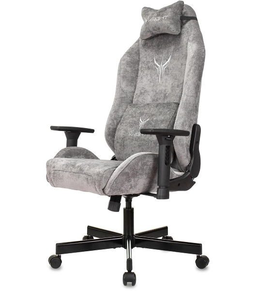 Кресло Бюрократ Knight N1 Fabric серый, ткань, 120 кг, механизм качания