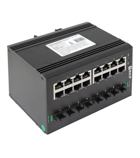 Коммутатор EKF TSX-U-8GX/SFP-16GT, 16×1 Гбит/с + 8×1 Гбит/с SFP, неуправляемый