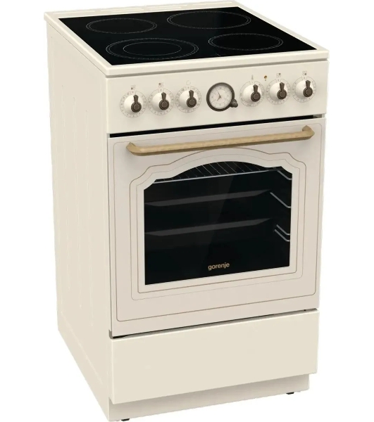 Плита электрическая Gorenje GECS5B70CLI бежевый, конфорок 4 электрических, духовка 70 л, 50 см x 85 см x 59.4 см