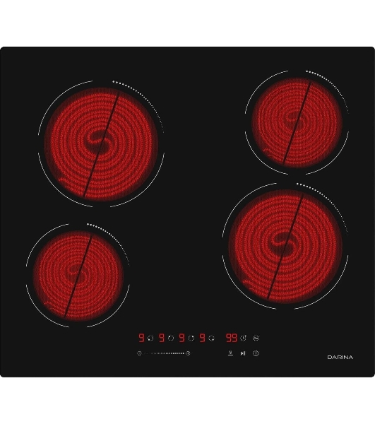 Электрическая варочная панель Darina 6P E323 B, Hi-Light, независимая, черный