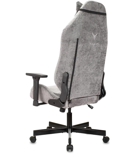 Кресло Бюрократ Knight N1 Fabric серый, ткань, 120 кг, механизм качания