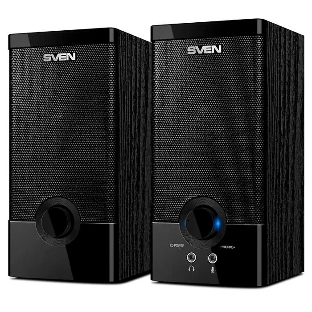 Колонки SVEN SPS-603 черный USB-порт ПК, ноутбука или адаптер 5V DC