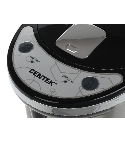 Термопот Centek CT-1084 сталь, 6.0 л, 750 Вт, 2 способа подачи воды, двойная защита от перегрева