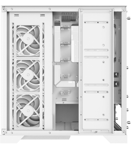 Компьютерный корпус XPG INVADER X WHITE (INVADERXMT-WHCWW) Mid-Tower Gaming ATX PC Case with Panoramic View, Tempered Glass Panels, and RGb Lighting Black