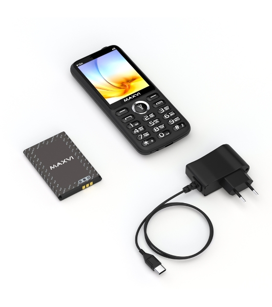 Мобильный телефон Maxvi K15n 4G черный