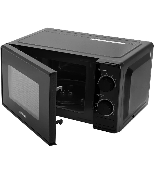 Микроволновая печь Hyundai HYM-M2096 черный, 20 л, 700 Вт, переключатели - поворотный механизм