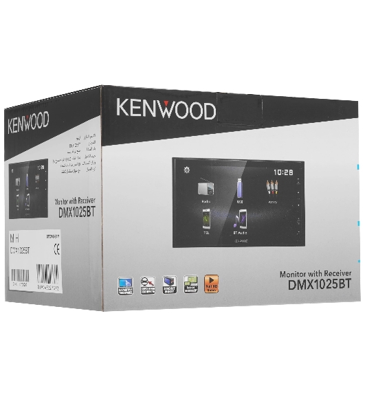 Автомагнитола Kenwood DMX1025BT, 2 DIN, 6.8', Bluetooth, USB Type-A