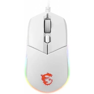 Мышь проводная MSI Clutch GM11 белый, 5000 dpi, USB, кнопки - 6