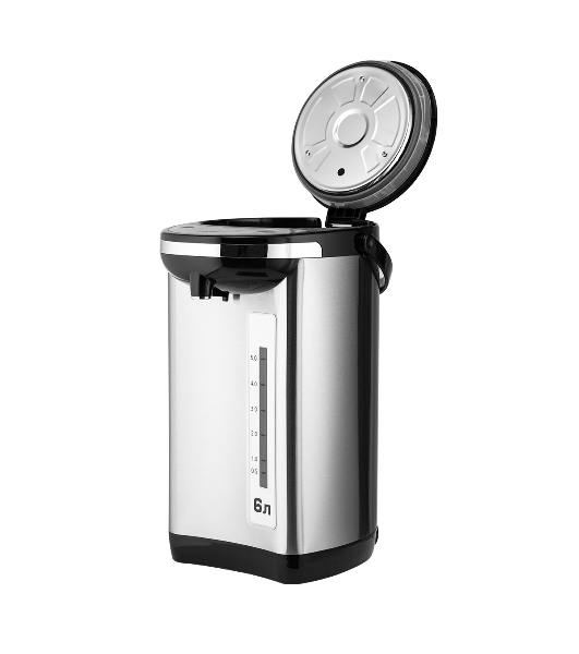Термопот Centek CT-1084 сталь, 6.0 л, 750 Вт, 2 способа подачи воды, двойная защита от перегрева