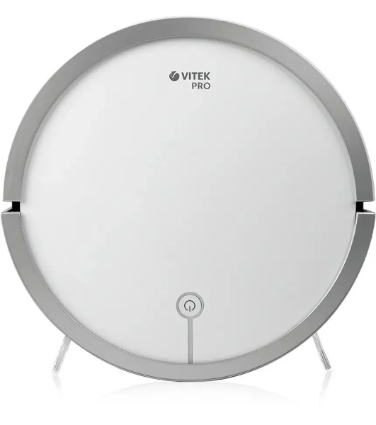 Робот-пылесос Vitek VT-1804 белый/серый, 2500 мАч Li-Ion, уборка сухая/влажная, пылесборник контейнер 0.45 л