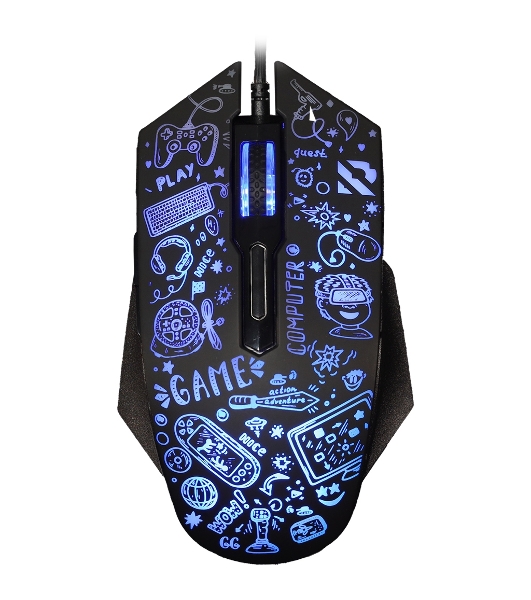 Мышь проводная игровая Smartbuy (SBM-745G-K) RUSH X15 серный