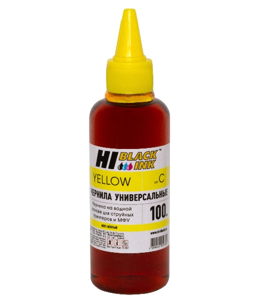 Чернила Hi-Black универсальные для Canon (Тип C-V1), Y, 0,1 л.
