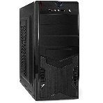 Компьютерный корпус Miditower ExeGate CP-601-UNS400 (ATX, БП UNS400 с вент. 12см, 2*USB, аудио, черный), фото 1