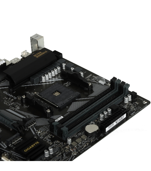 Материнская плата Gigabyte B550M DS3H AC R2, AM4, AMD B550, 4xDDR4, 4xSATA, 2xM.2, 1xPCIe 4.0 x16, 1xPCIe 3.0 x4, 1xPCIe 3.0 x1, 1xDP, 1xHDMI, 1x1Gb LAN, Wi-Fi, Bluetooth 5.0, 4xUSB-A 5Gbps, 2xUSB-A 2.0, 3x3.5 мм, 7.1, mATX