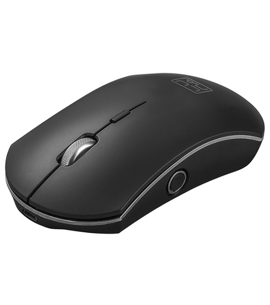 Мышь беспроводная Qumo Office Luna M74 черный, 1600 dpi, радиоканал, USB, кнопки - 6
