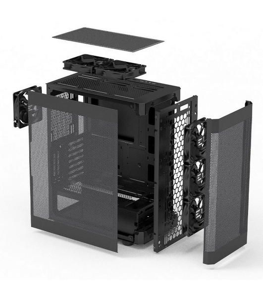 Компьютерный корпус MidiTower Zalman I4 черный (ATX, MESH, 2x3.5', 2x2.5', 1xUSB 2.0, 2xUSB 3.0, 6x120мм) (Zalman I4)