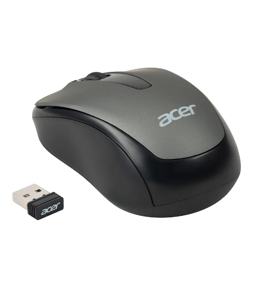 Мышь беспроводная Acer OMR134 серый, 1000 dpi, радиоканал, USB, кнопки - 3