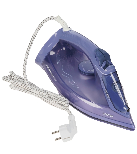 Утюг Centek CT-3300 фиолетовый, 2800 Вт, 60 г/мин, 190 г/мин, 600 мл