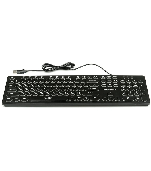 Клавиатура проводная Dialog Gan-Kata KGK-16U BLACK - игровая с RGb-подсветкой, USB, черная