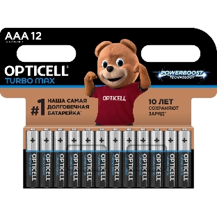 Батарея Opticell Turbo MAX LR03 AAA (12шт) блистер