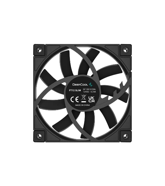 Вентилятор для корпуса DEEPCOOL FT12 SLIM черный, 120 мм, 1850 об/мин, 25.6 дБ, 4 pin