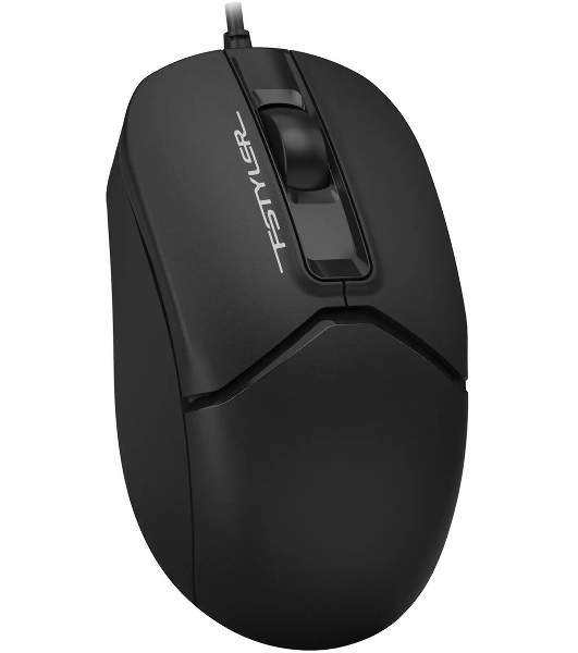 Мышь проводная A4Tech Fstyler FM12S черный, 1200 dpi, USB, кнопки - 3