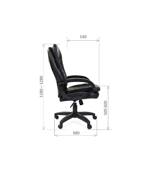 Кресло Chairman 795 LT черный, экокожа, 120 кг, механизм качания