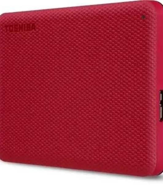 Внешний HDD 2.5' Toshiba Canvio Advance, 1TB, USB 3.2 Gen 1 Type-A, 5400 rpm, красный