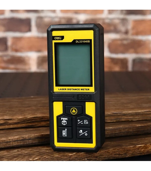 Лазерный дальномер Deli DL331040B Диапазон измерения 0,05~50м, точность измерения ±3мм
