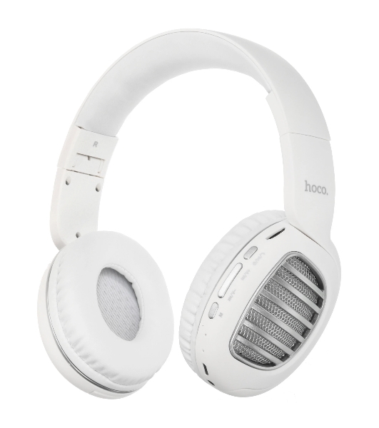 Беспроводные/проводные наушники Hoco W23 BRILLIANT белый, накладные, Bluetooth + проводной, до 8 ч